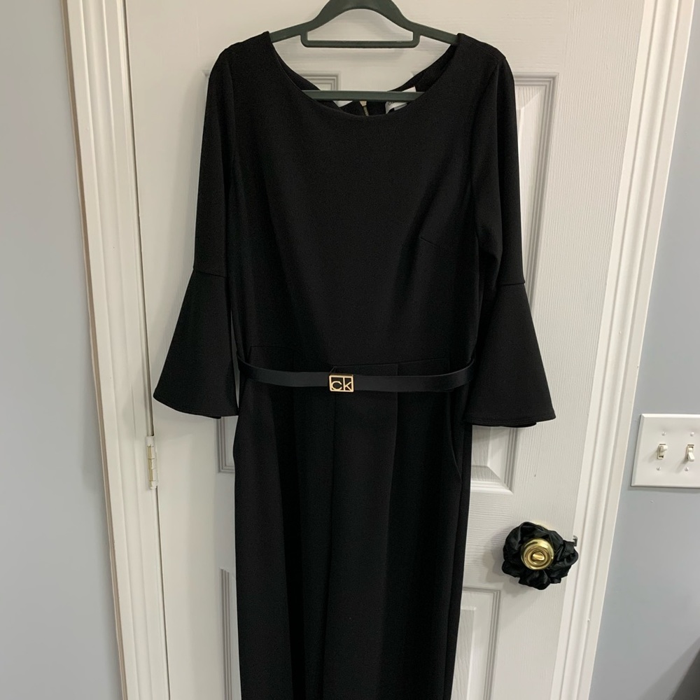 Calvin Klein black, wide-leg jumpsuit